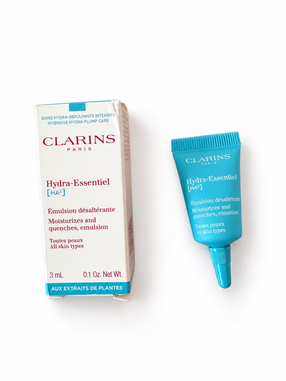 3 for $15 -Clarins Hydra-Essentiel [HA²] Moisturizing Emulsion – 3 mL